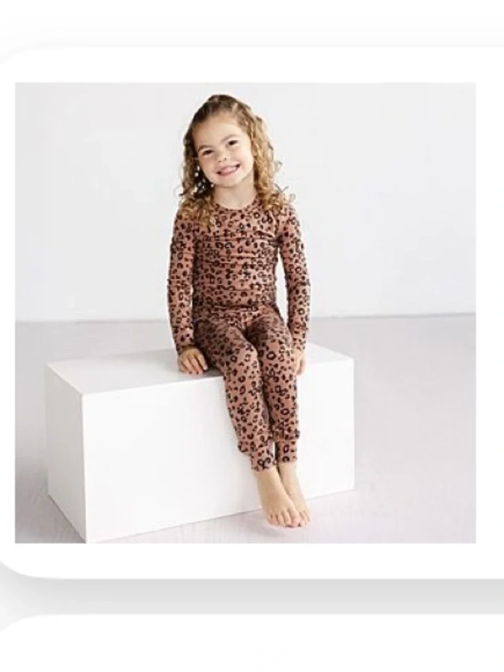 🆕 toddler Greyson Brown Leopard Print Pajama Set - Long Sleeve Top & Pants